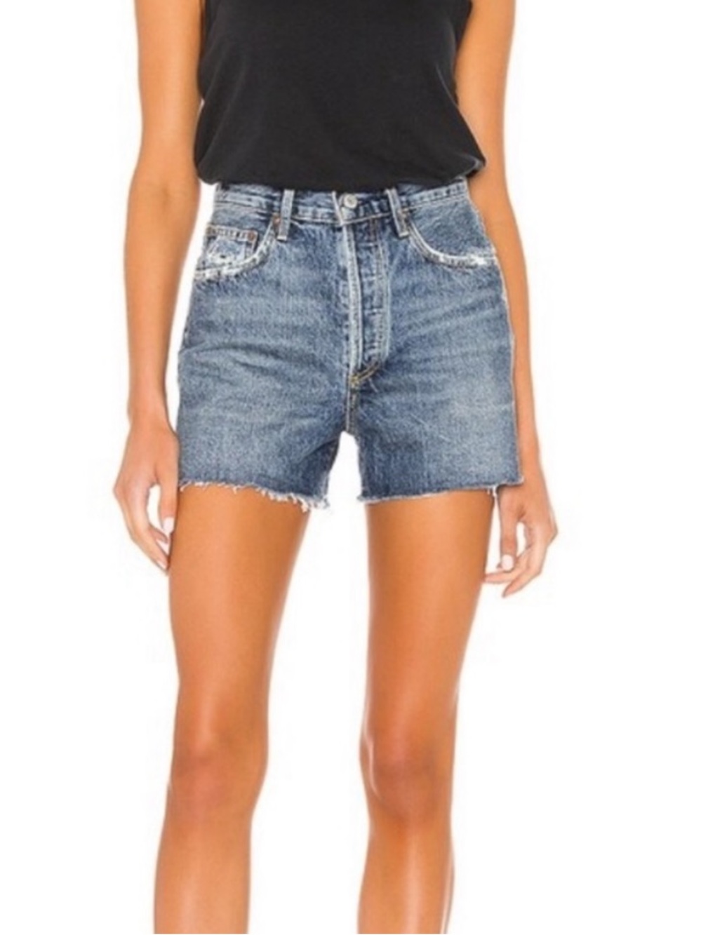 Agolde Dee High-Rise Jean Shorts in Precision